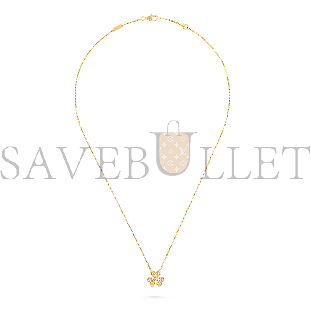 VAN CLEEF ARPELS FRIVOLE PENDANT, MINI MODEL - YELLOW GOLD, DIAMOND  VCARP24000